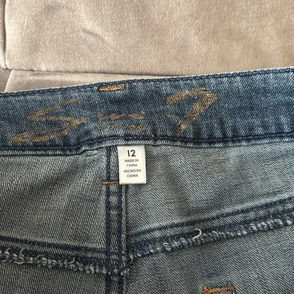 Seven 7 Weekend Short Denim Blue Shorts size 12 - Picture 2 of 6